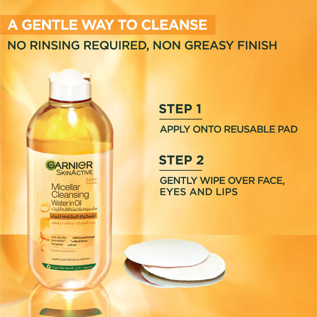 Garnier Micellar Water Oil-Infused Facial Cleanser And Waterproof Makeup Remover - Image 9
