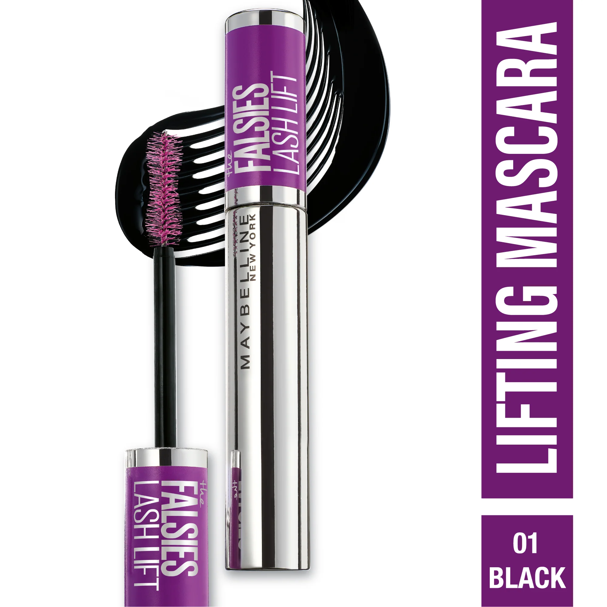 Maybelline New York The Falsies Lash Lift Washable Mascara-Dramatic Length And Volume + False Eyelash Effect - Image 6